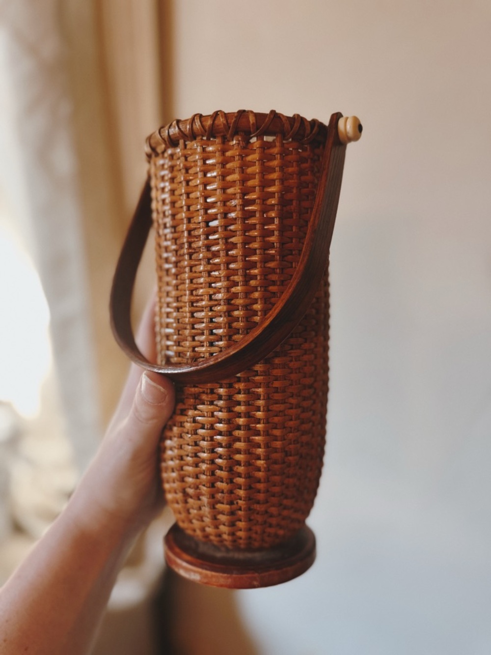 Brown Woven Basket Vase - Picture 5 of 5